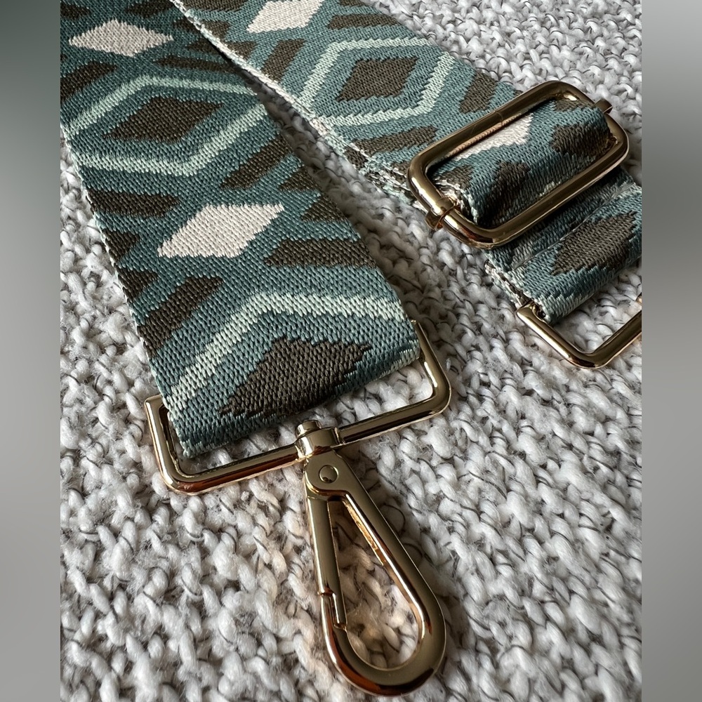 Geometric Pattern Crossbody Bag Strap - image 3